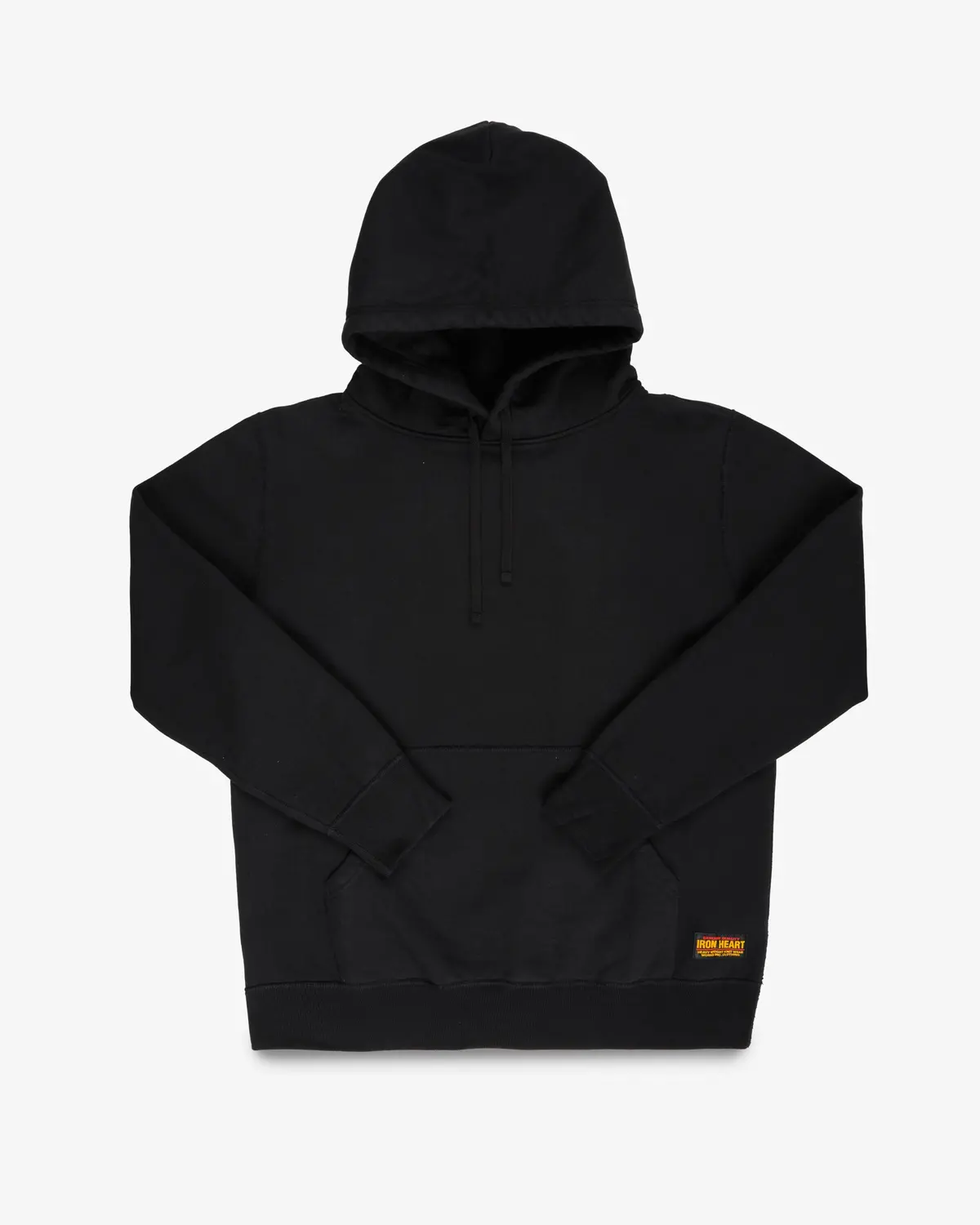 14Oz Ultra Heavyweight Loopwheel Cotton Hoodie - Black 1