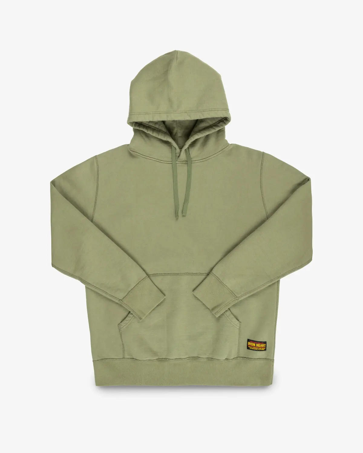 14Oz Ultra Heavyweight Loopwheel Cotton Hoodie - Olive 1