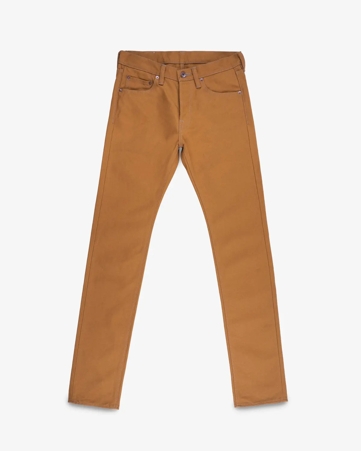 17Oz Duck Slim Tapered Cut Jeans - Brown 1