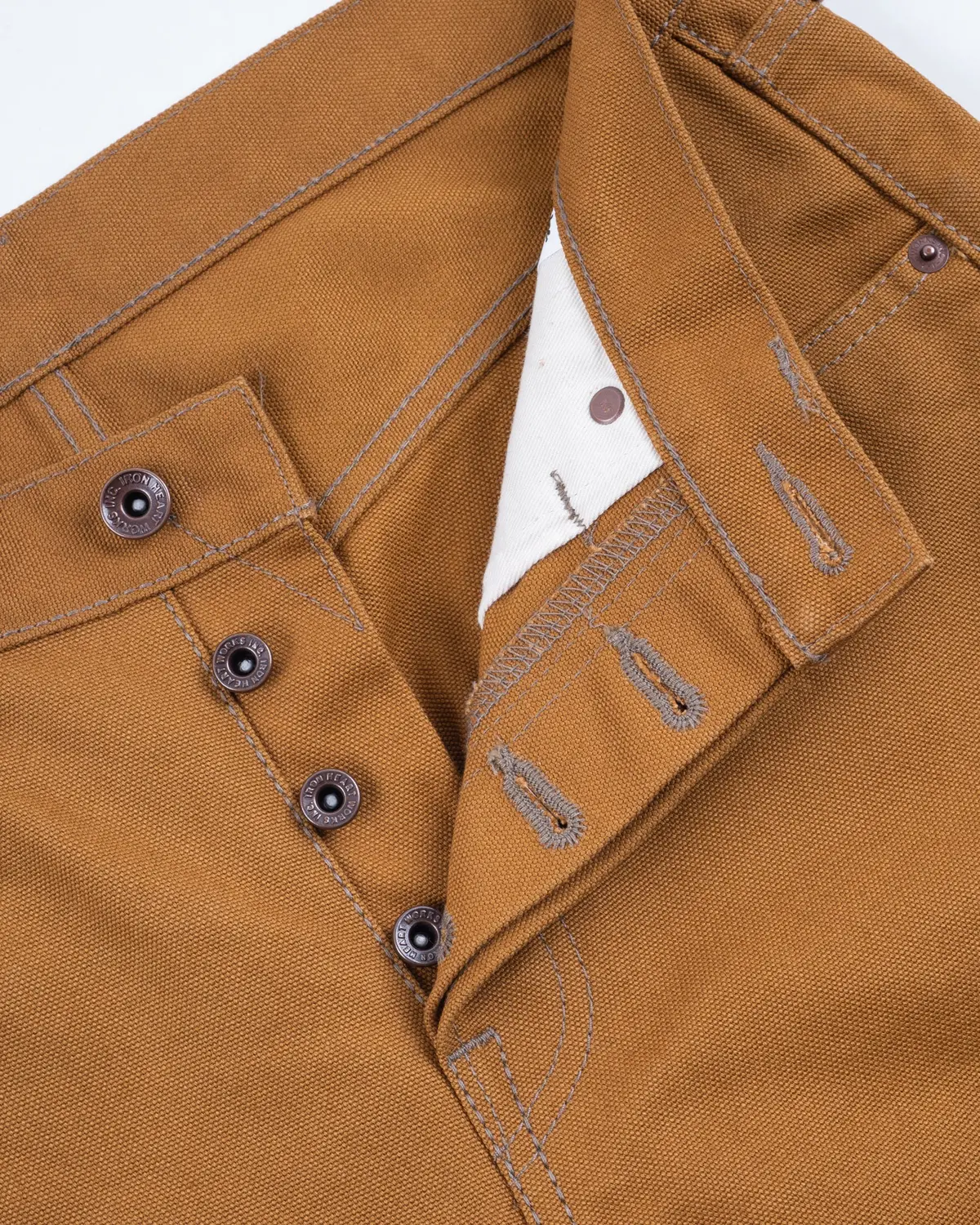 17Oz Duck Slim Tapered Cut Jeans - Brown 8