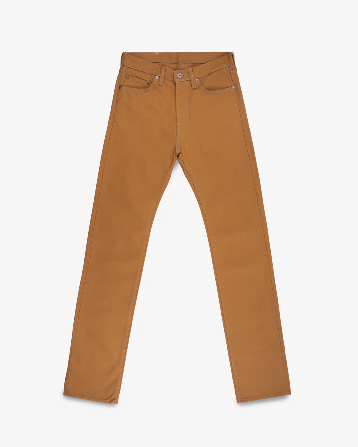 17Oz Duck Slim Straight Cut Jeans - Brown 1