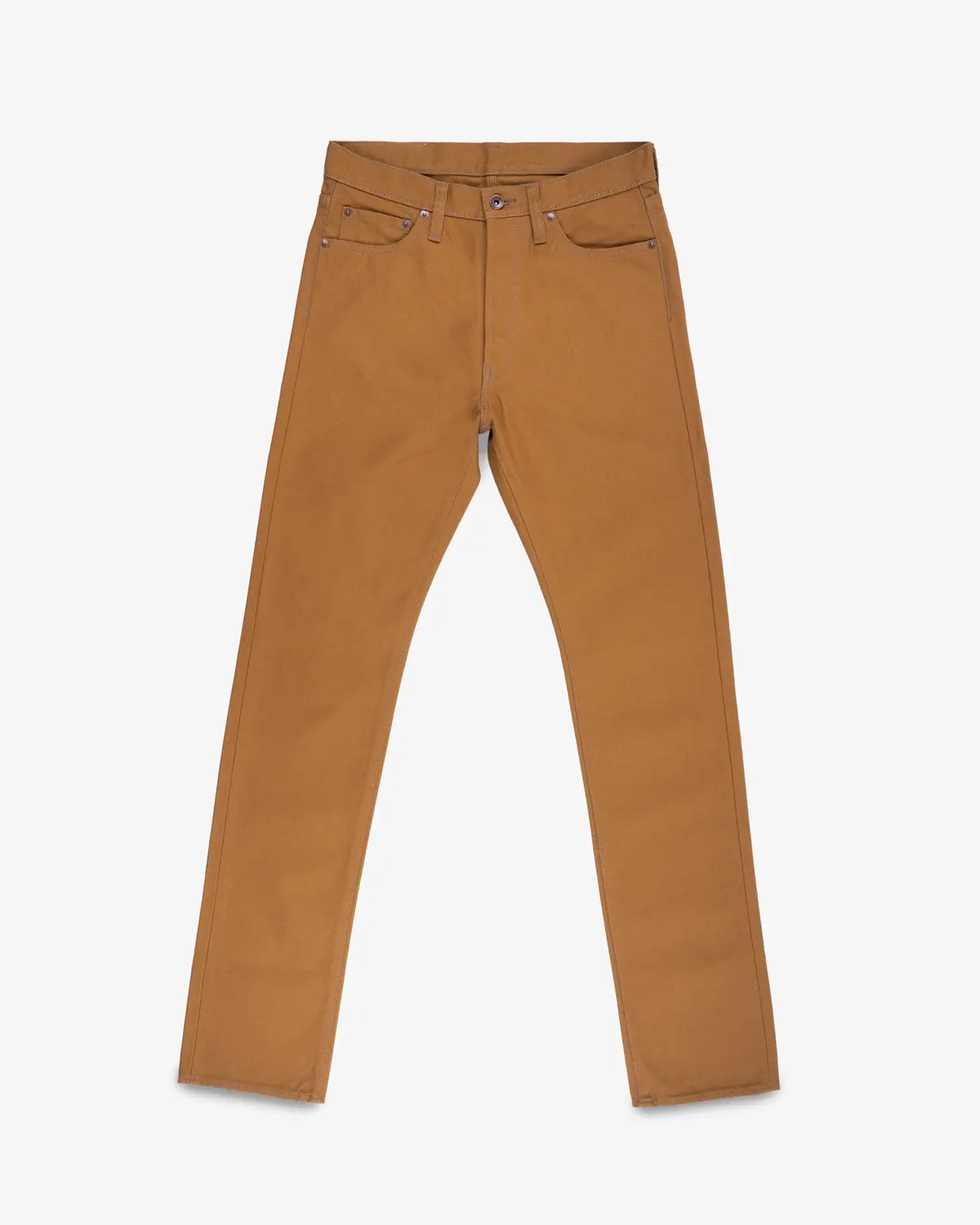 17Oz Duck Relaxed Tapered Cut Jeans - Brown 1