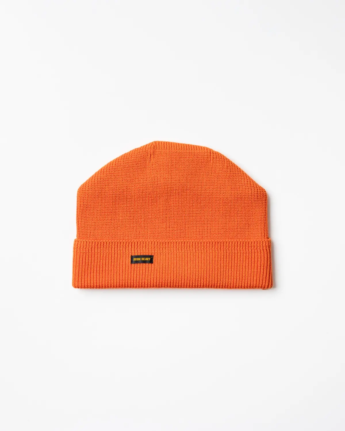 100% Cotton Ribbed Beanie - Orange 1