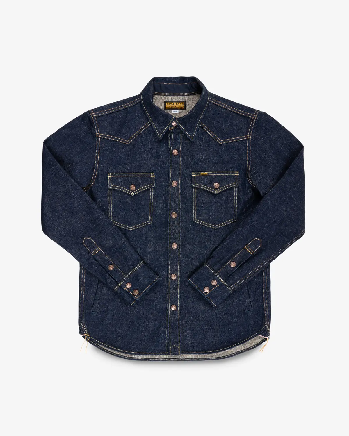 18Oz Vintage Selvedge Denim Cpo Shirt - Indigo 1