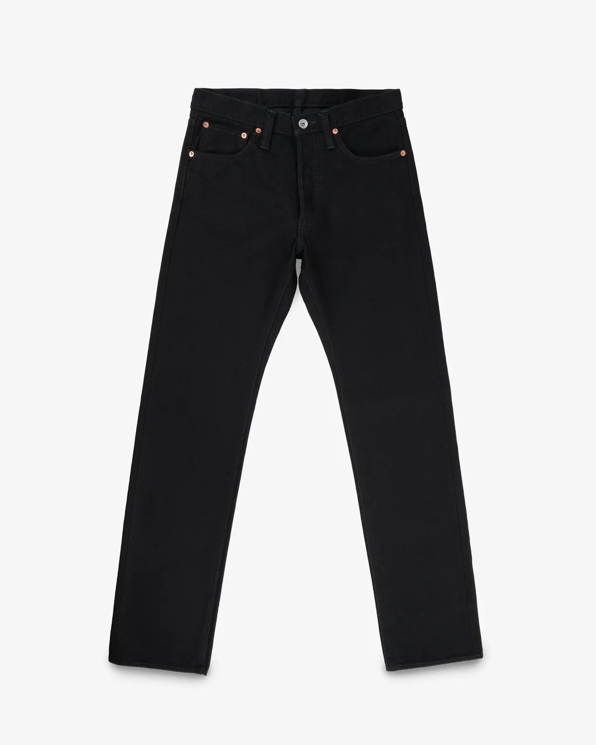 14Oz Selvedge Denim Straight Cut Jeans - Black/Black 1
