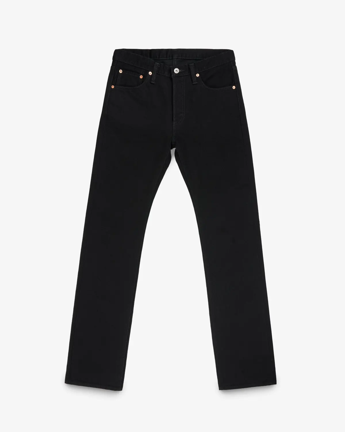 14Oz Selvedge Denim Slim Straight Cut Jeans - Black/Black 1