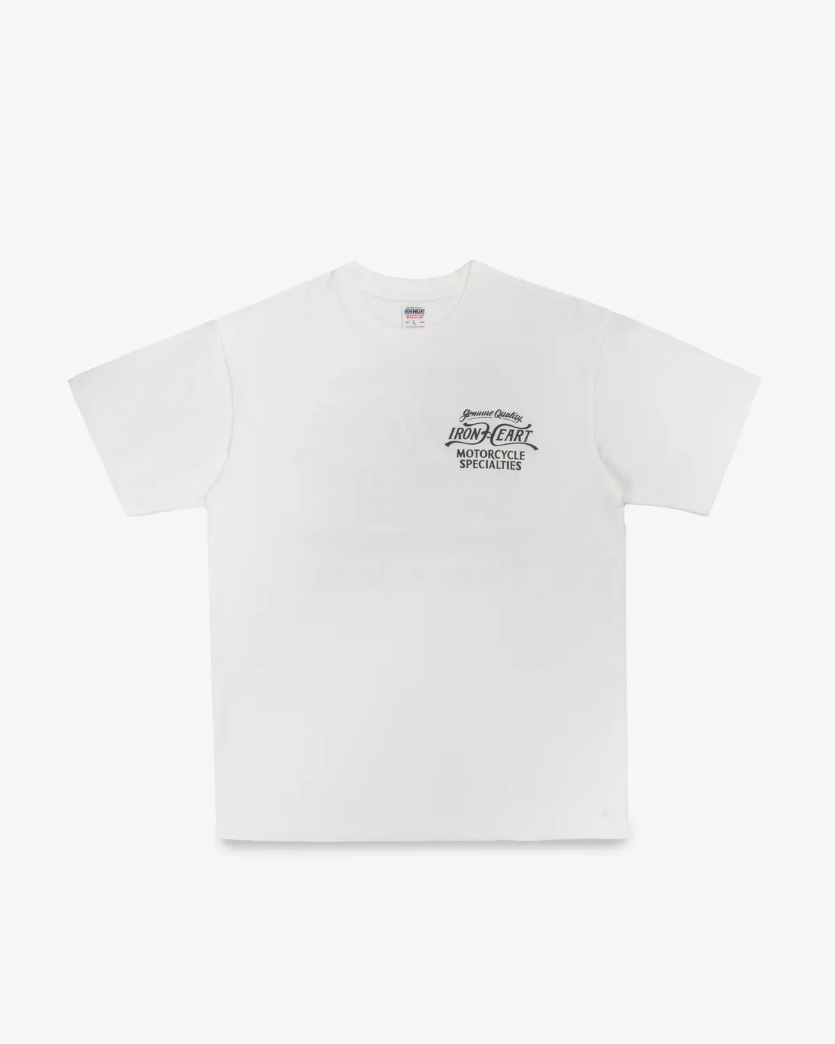 7.5Oz Printed Loopwheel Crew Neck T-Shirt - White 1