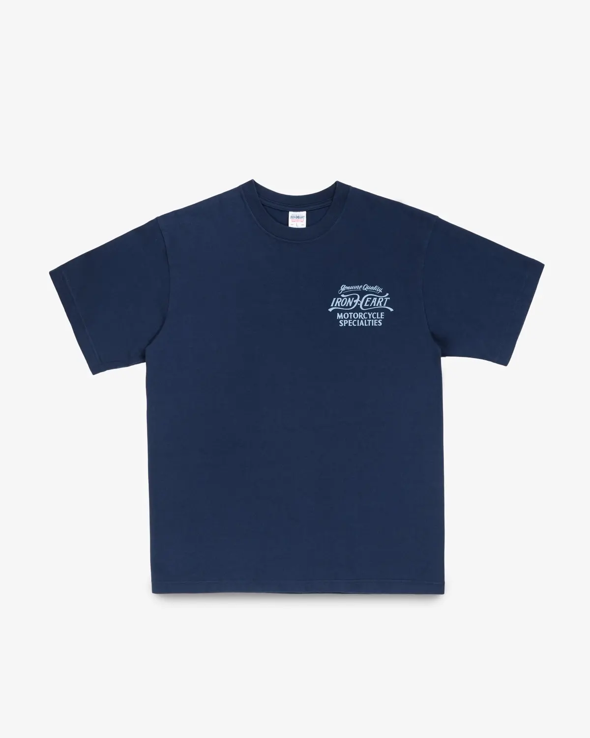 7.5Oz Printed Loopwheel Crew Neck T-Shirt - Navy 1