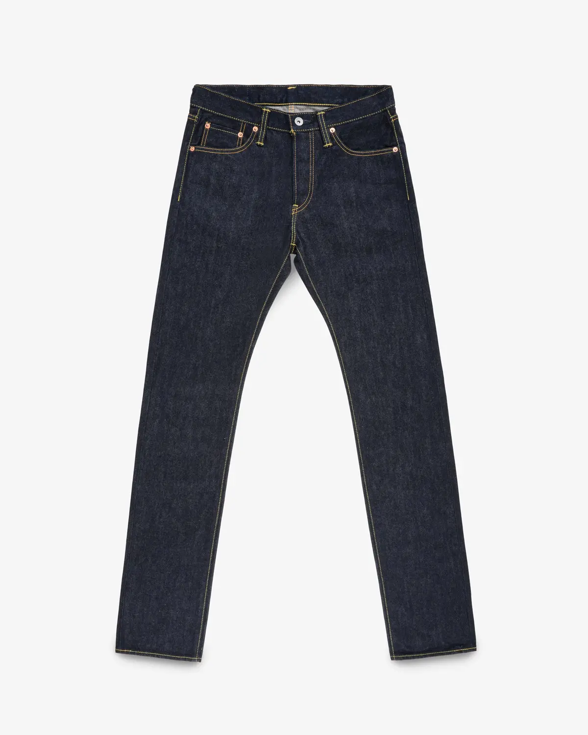 14Oz Selvedge Denim Slim Tapered Cut Jeans - Indigo 1