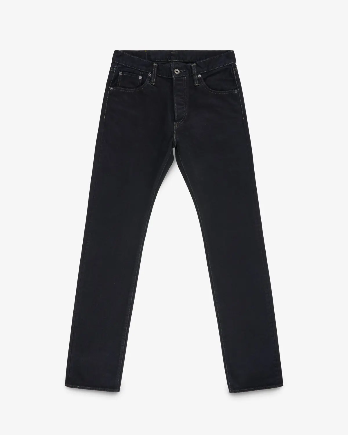 14Oz Selvedge Denim Slim Tapered Cut Jeans - Indigo Overdyed Black 1
