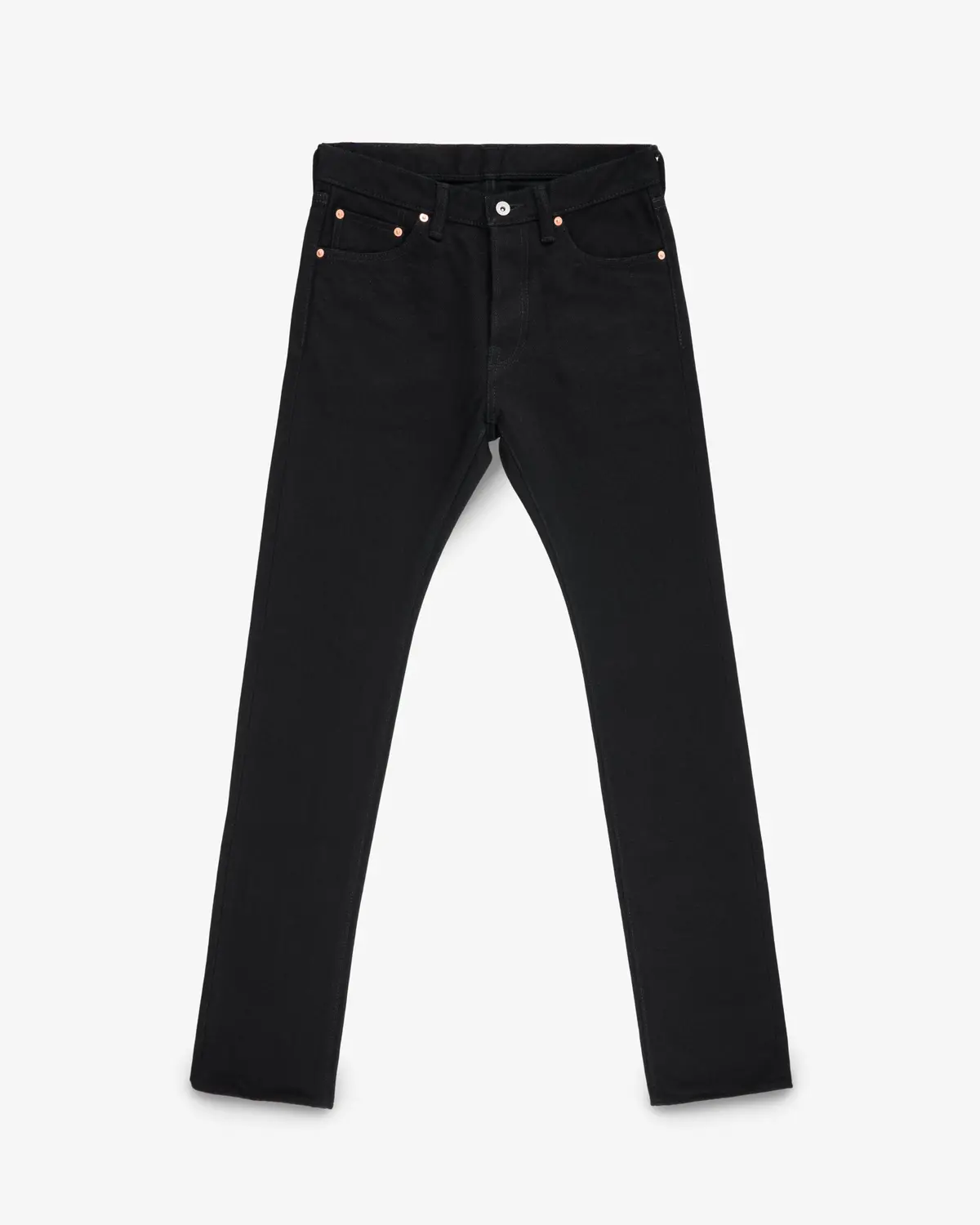 21Oz Selvedge Denim Slim Cut Jeans -  Superblack (Fades To Grey) 1