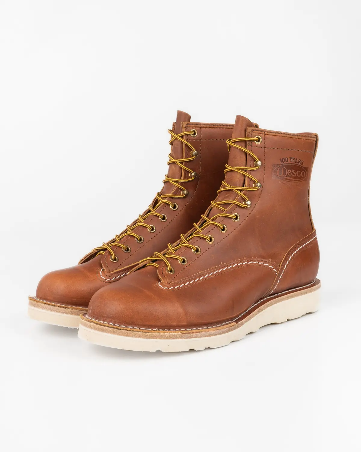Iron Heart Int'l X Wesco® - 8" Domain Jobmaster® Boot - British Tan. The "Journeyman" 1