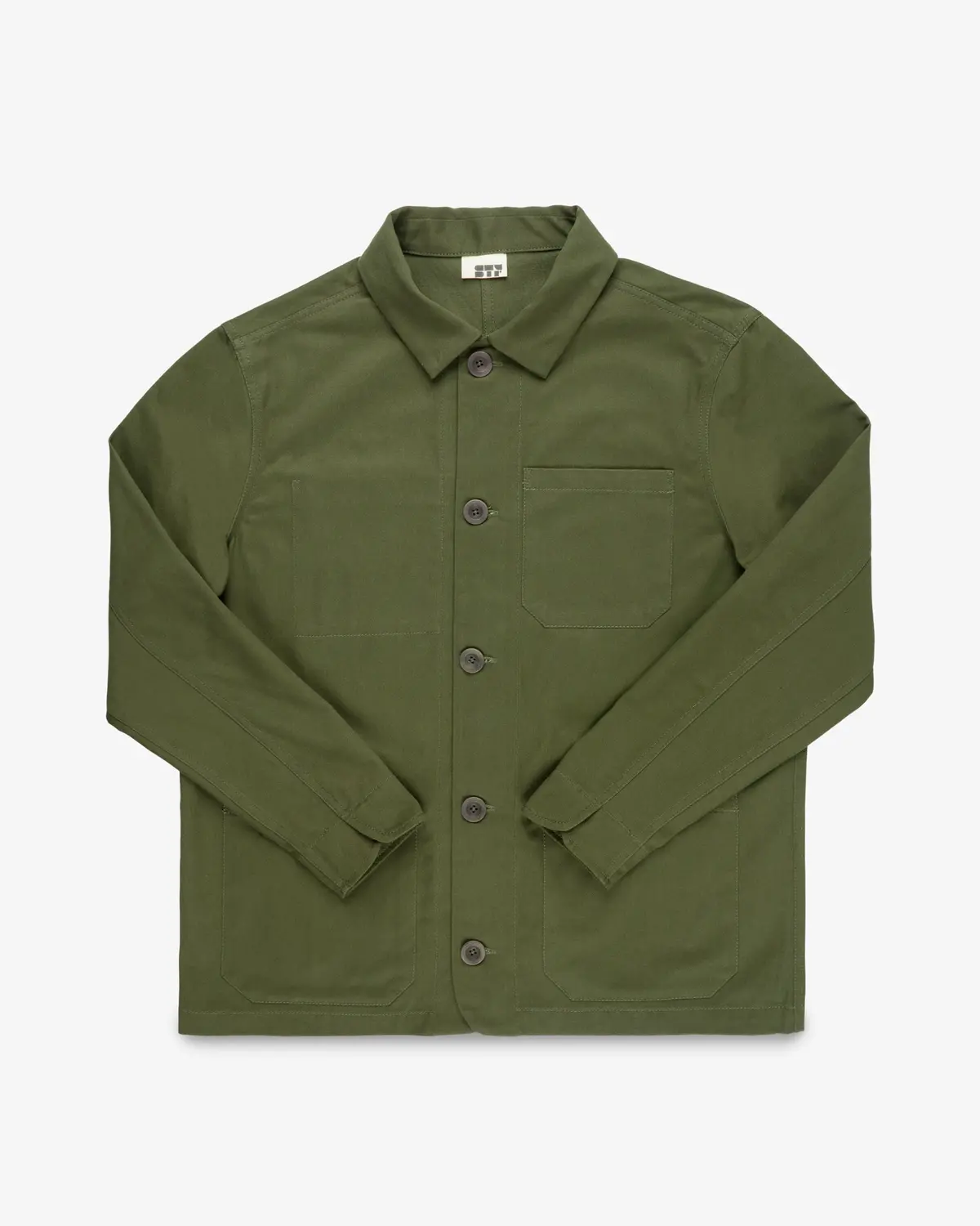 Stf 8Oz Brushed Twill Chore Jacket - Olive 1