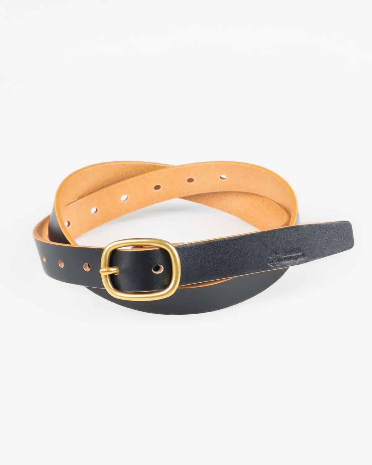 Ogl Obbies Dress Leather Belt - Hand Dyed Black 1
