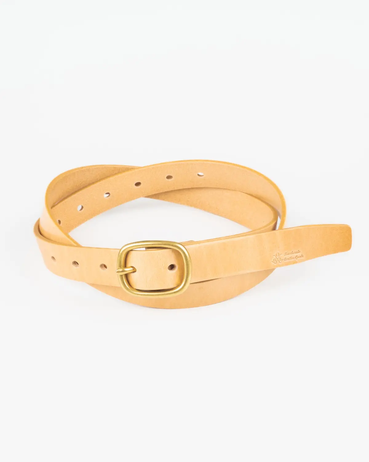 Ogl Obbies Dress Leather Belt - Natural 1