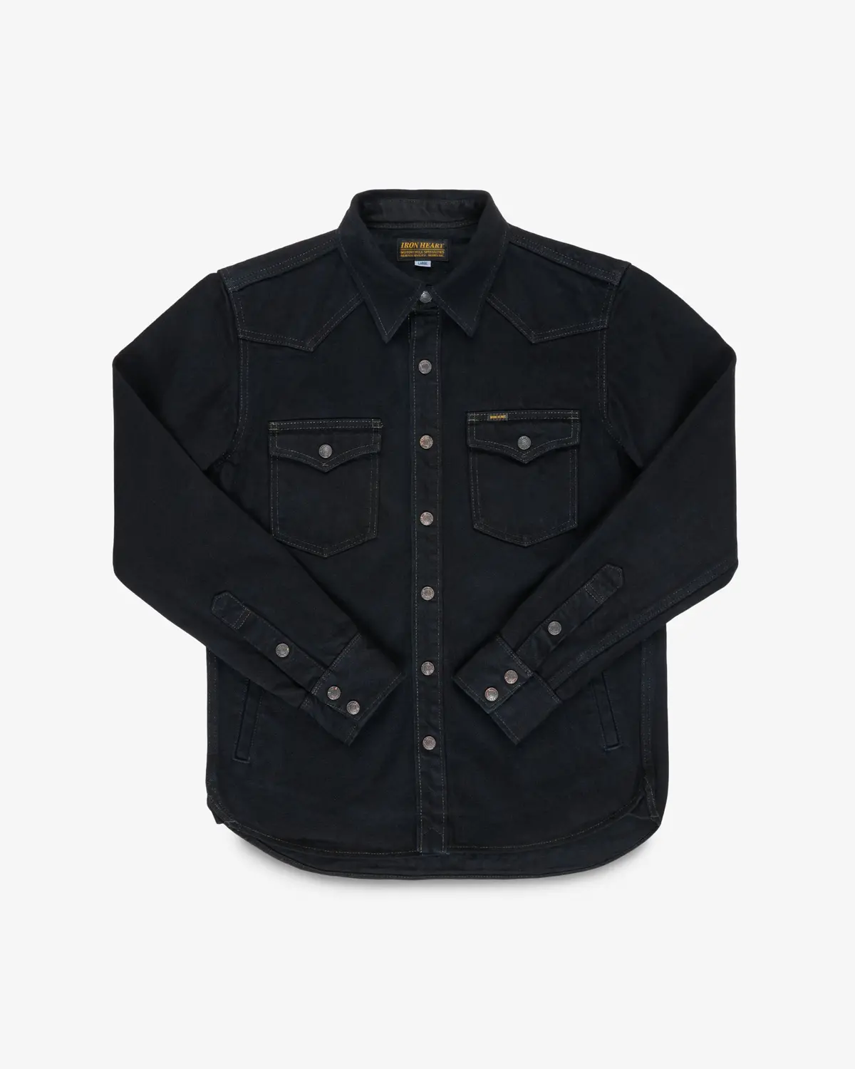 18Oz Vintage Selvedge Denim Cpo Shirt - Indigo Overdyed Black 1