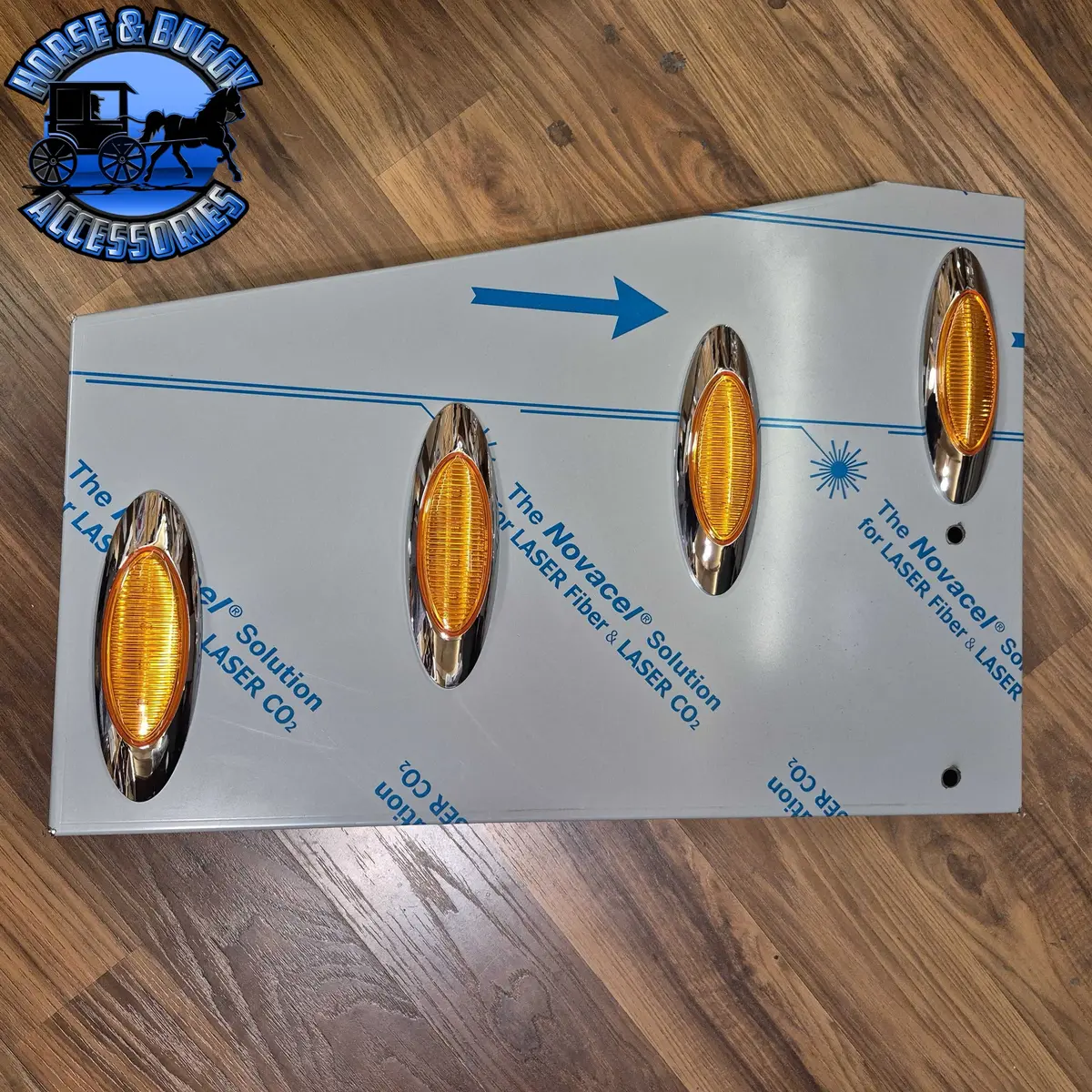 Tp-1306 Peterbilt 379 Cowl Panel With 8 Slotted Light Holes 1