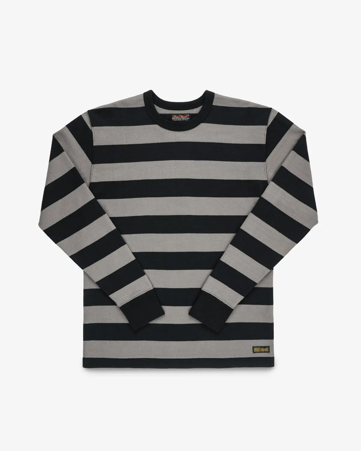 11Oz Cotton Knit Long-Sleeved Sweater - Grey/Black 1