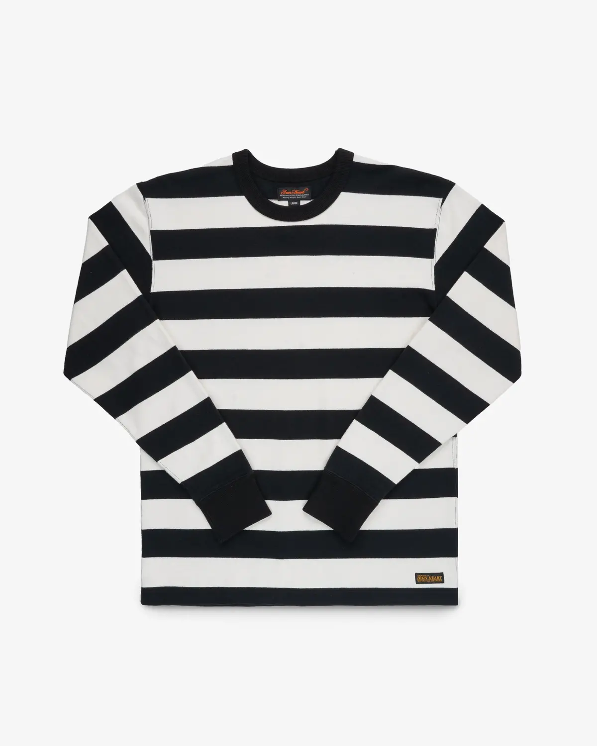 11Oz Cotton Knit Long-Sleeved Sweater - Black/White 1