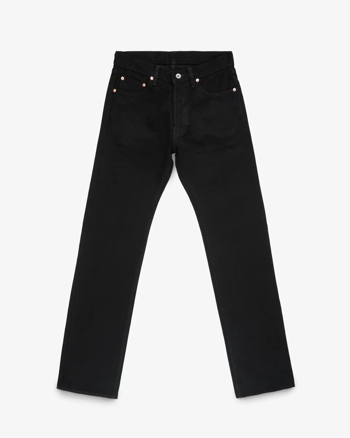 21Oz Selvedge Denim Straight Cut Jeans -  Superblack (Fades To Grey) 1