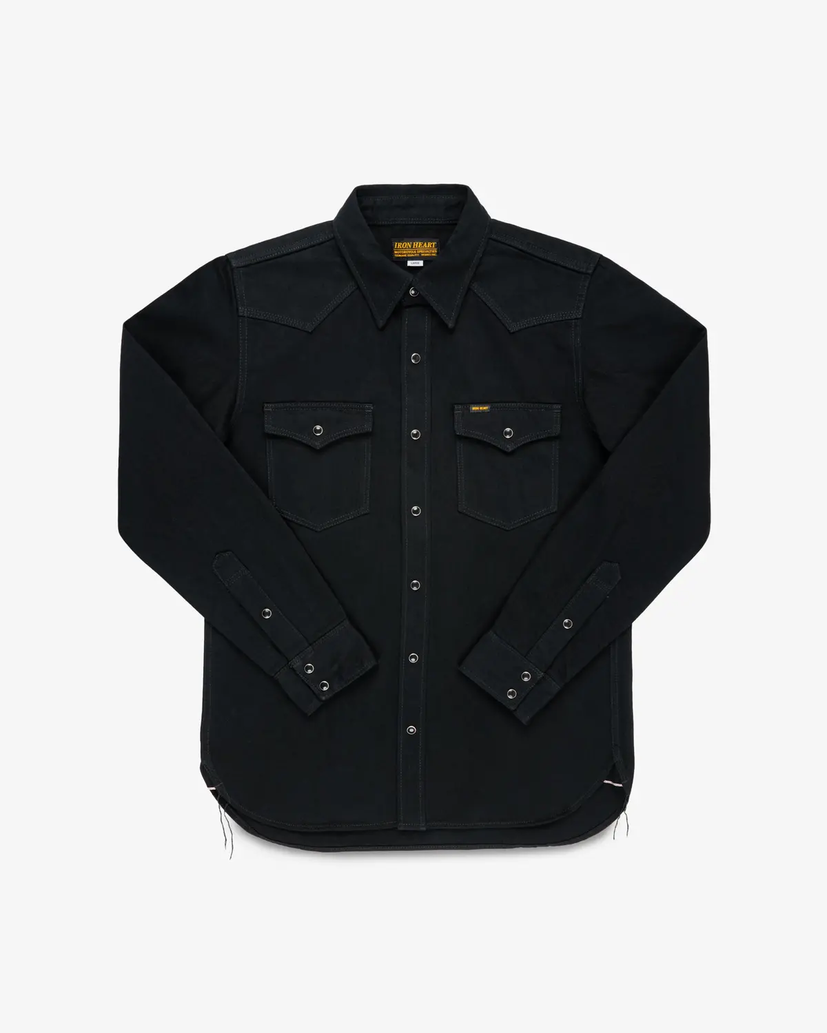 12Oz Selvedge Denim Western Shirt "The Johnny Cash Iii" - Superblack 1