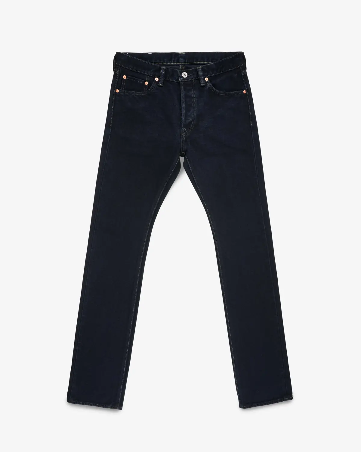 21Oz Selvedge Denim Slim Cut Jeans - Indigo Overdyed Black 1