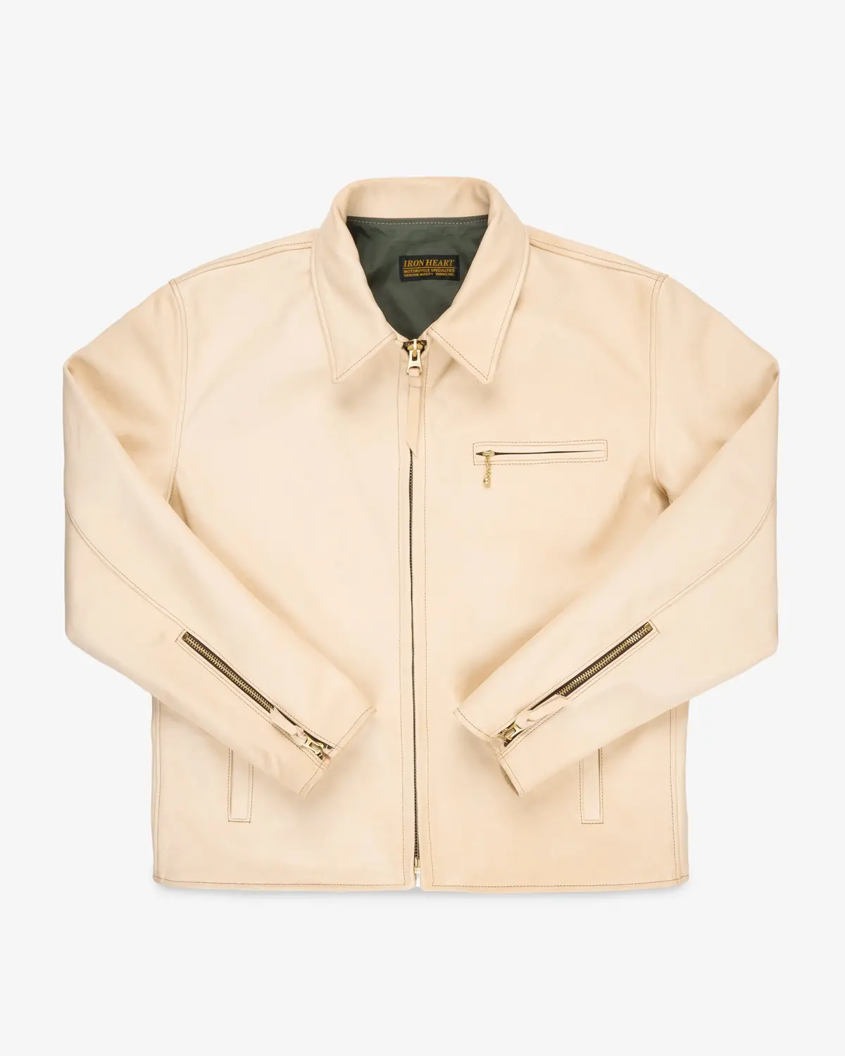 Iron Heart X Simmons Bilt Horsehide Jacket - The Bareback - Natural 1