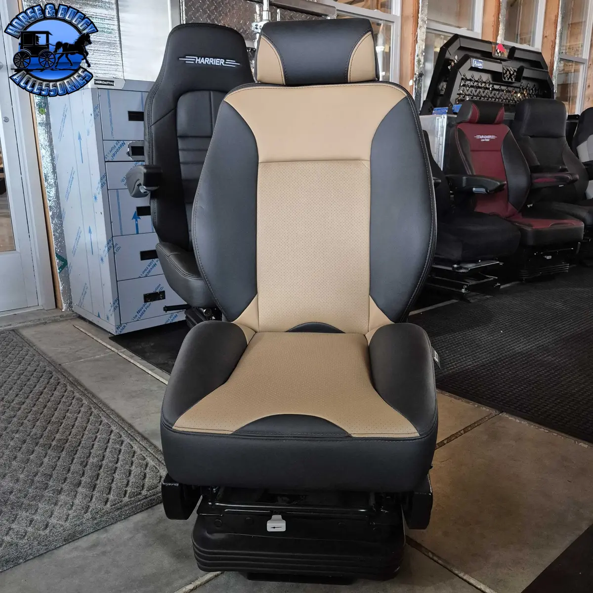 98Lr-S72mh0s-13 Air Chief Low Rider Lower Seat Black/Tan W/ Dark Brown Stitching By 1.5" Probax 730147-000 1" Of Memory Foam 731152-000 Synthetic Leather 1
