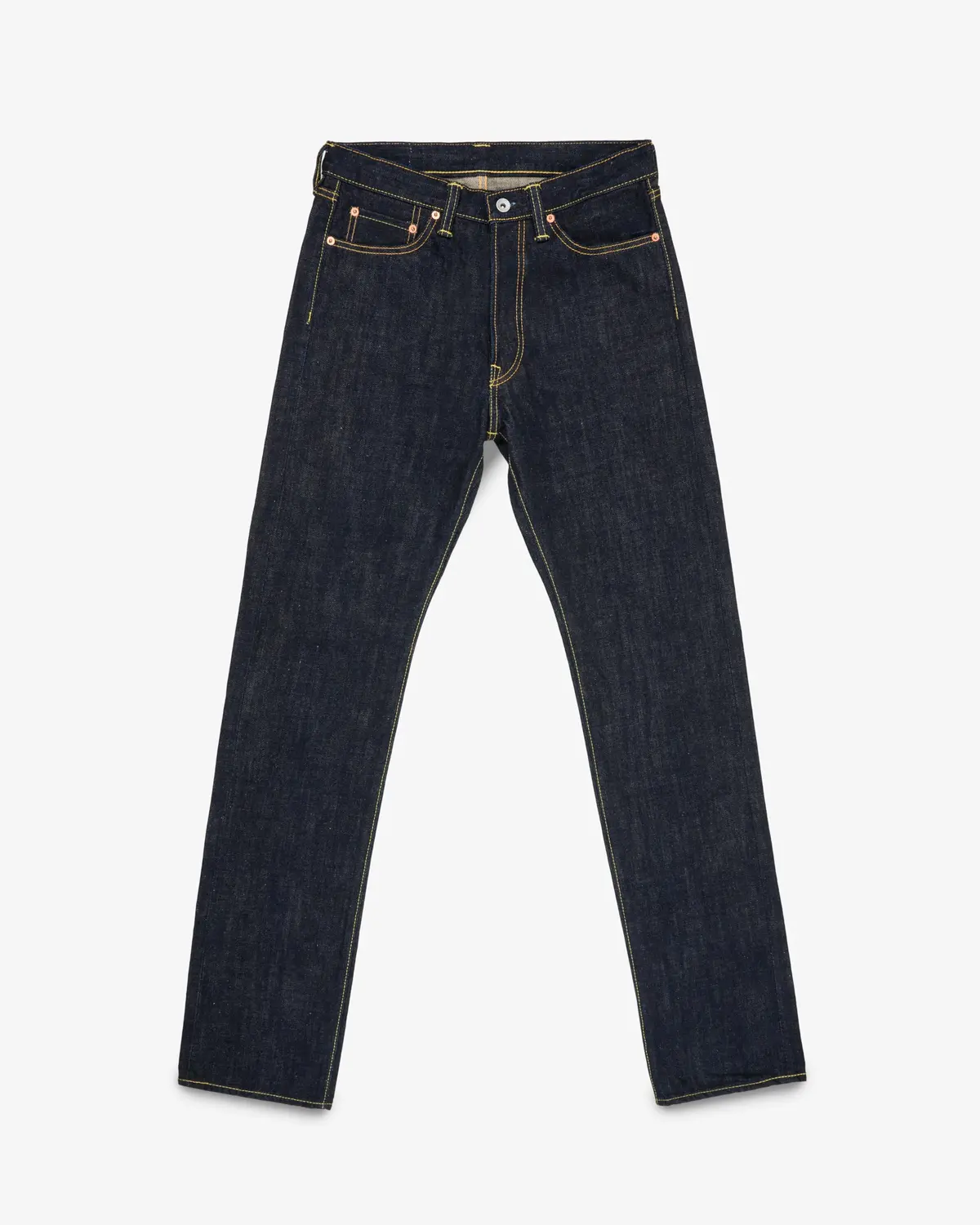 17Oz Selvedge Denim Relaxed Tapered Cut Jeans - Natural Indigo 1
