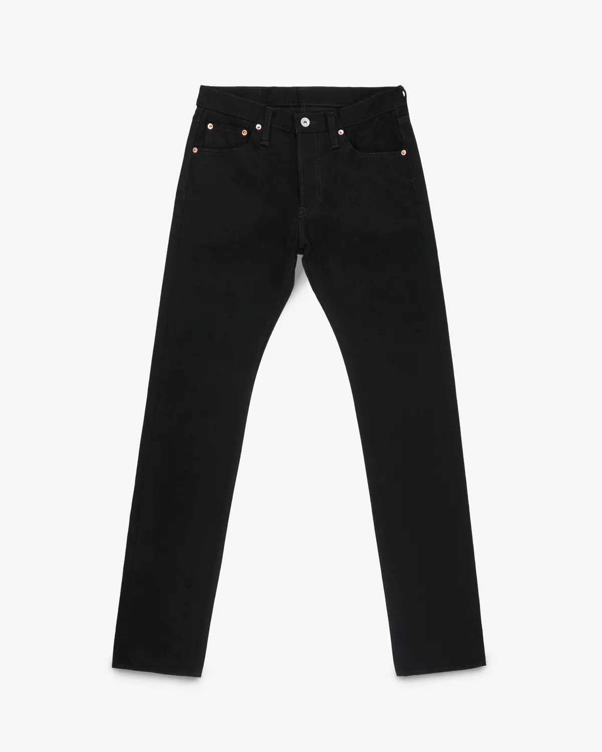 14Oz Selvedge Denim Slim Tapered Cut Jeans - Black/Black 1