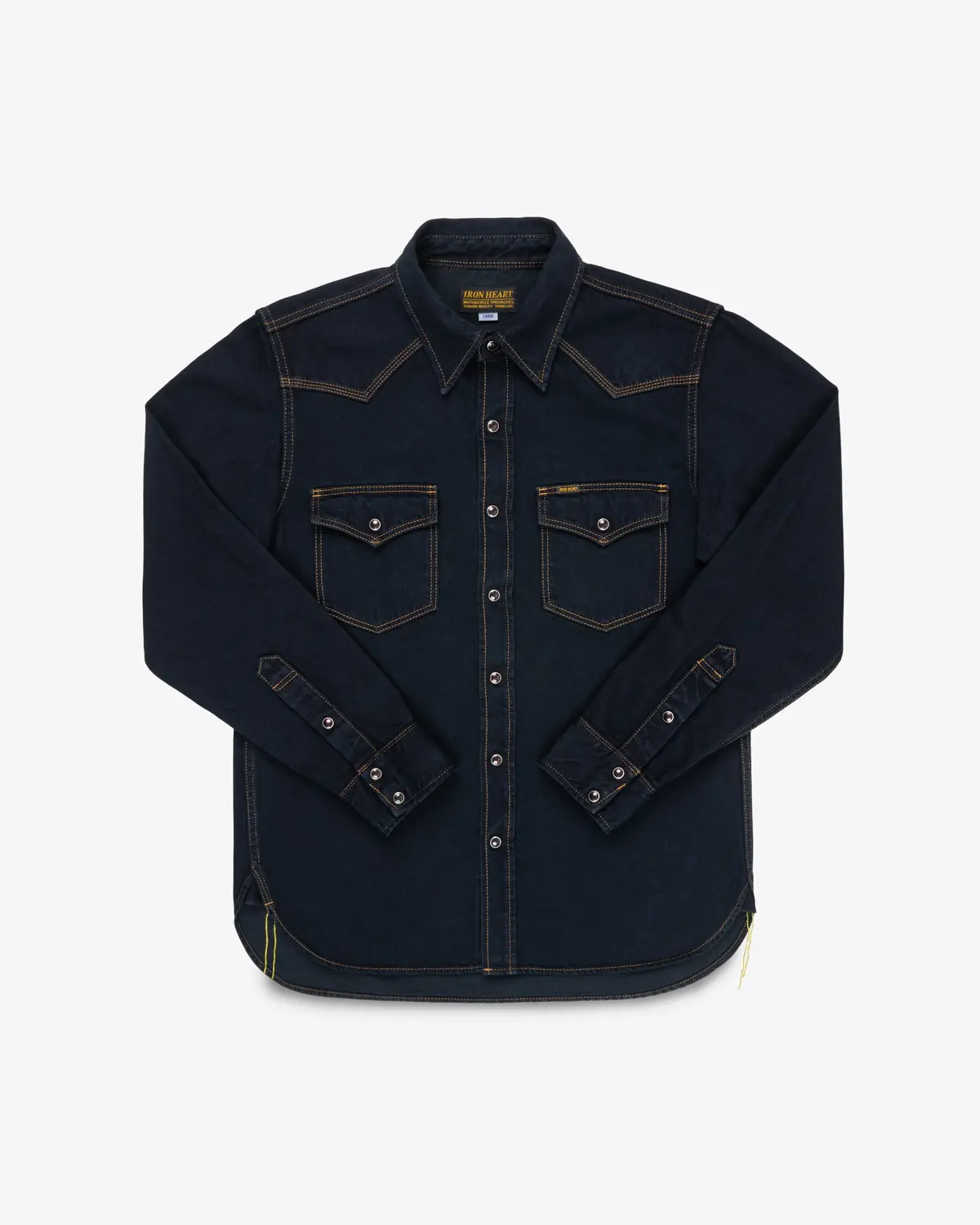 12Oz Selvedge Denim Western Shirt - Indigo Overdyed Black 1