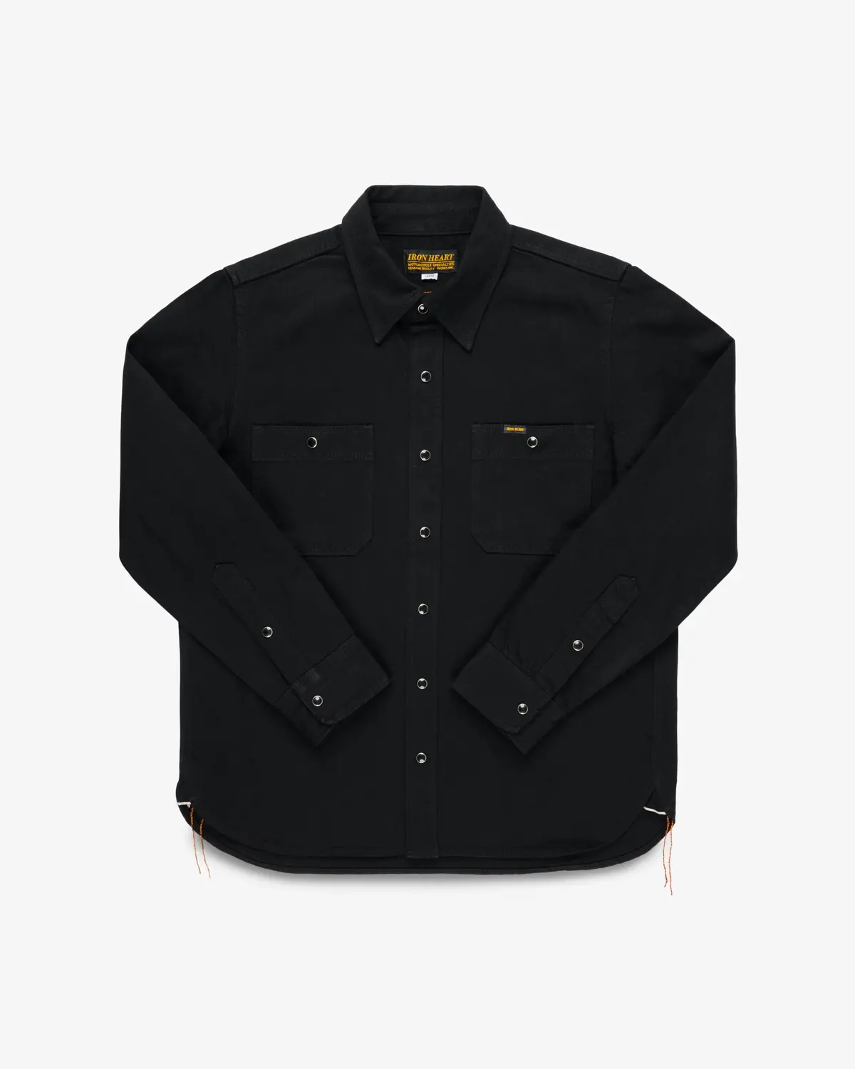 12Oz Selvedge Denim Work Shirt With Snaps - Superblack 1