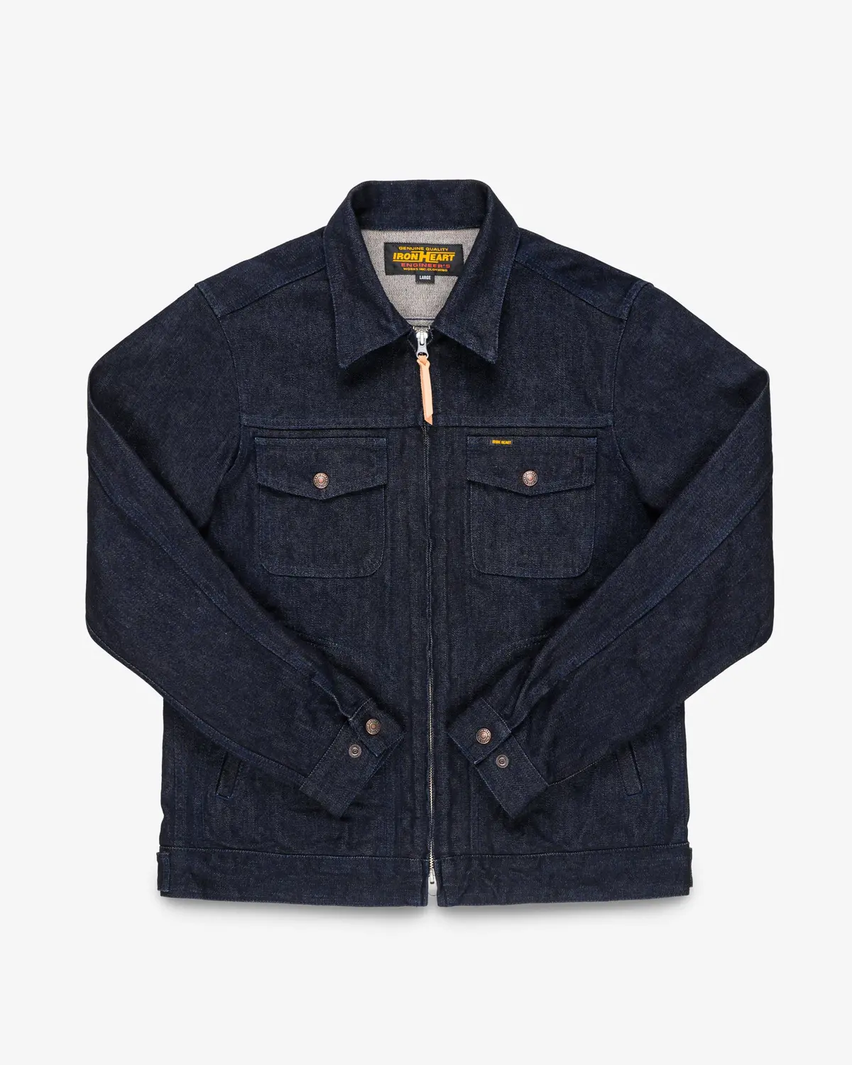 14Oz Broken Twill Selvedge Denim Work Jacket - Indigo 1