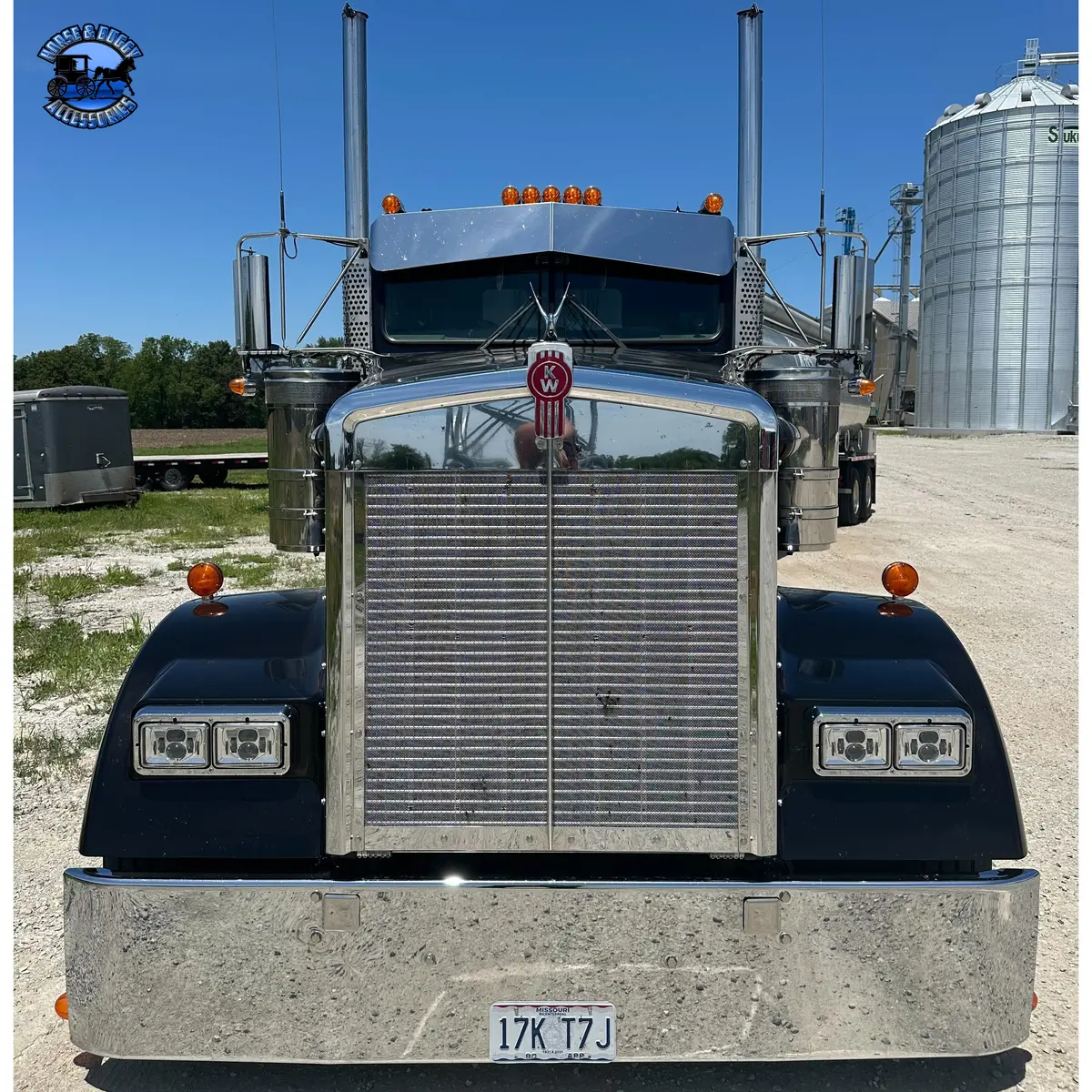 #2028 Rollin Low Kenworth 11" X 9" Reverse Bowtie Visor Fits-Flat Glass Models 1