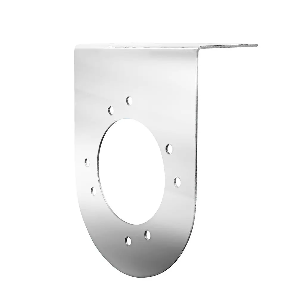 Up-20461  90 Degree Stainless Light Bracket With Single 3" Light Cutout 1