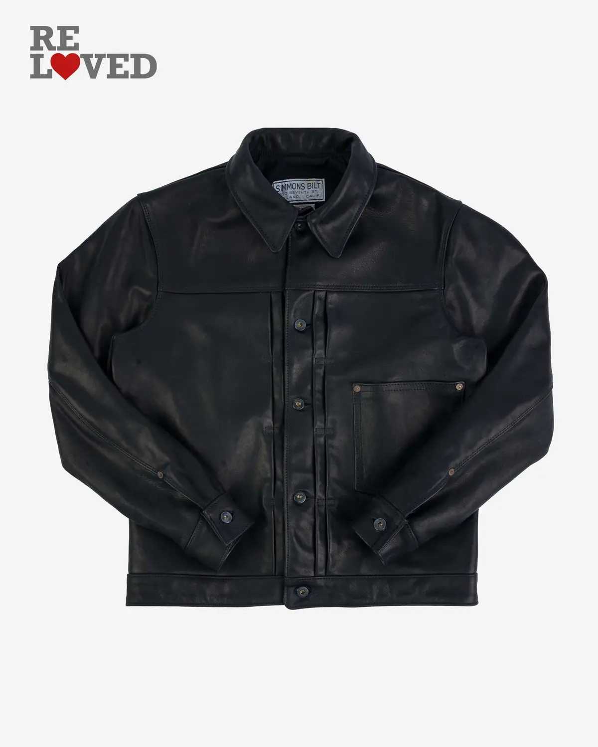 Iron Heart X Simmons Bilt Horsehide Type I Jacket - Black (Ihsb-T1-Blk) Size Xl 1