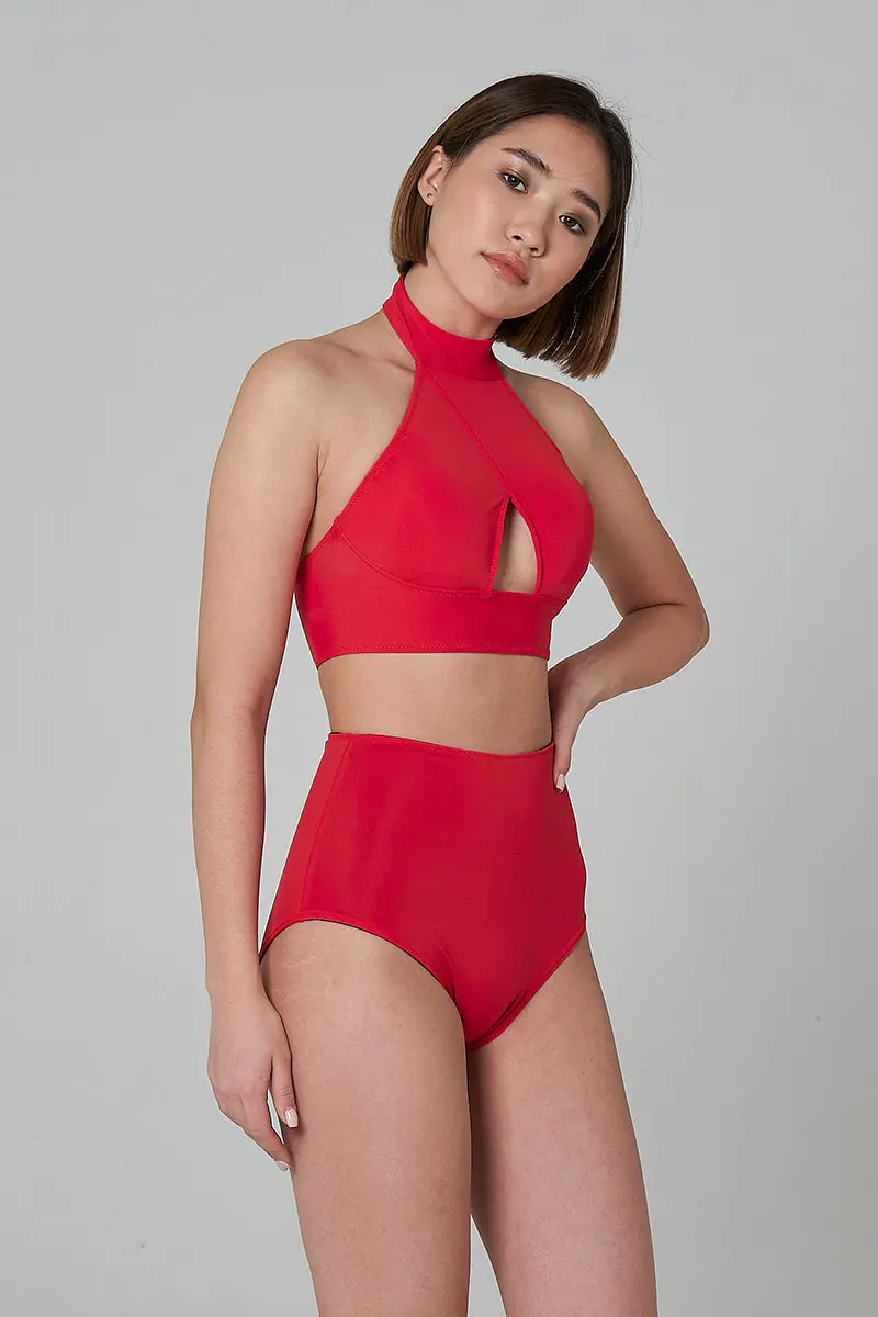 Shark Polewear High Waist Shorts - Red 1