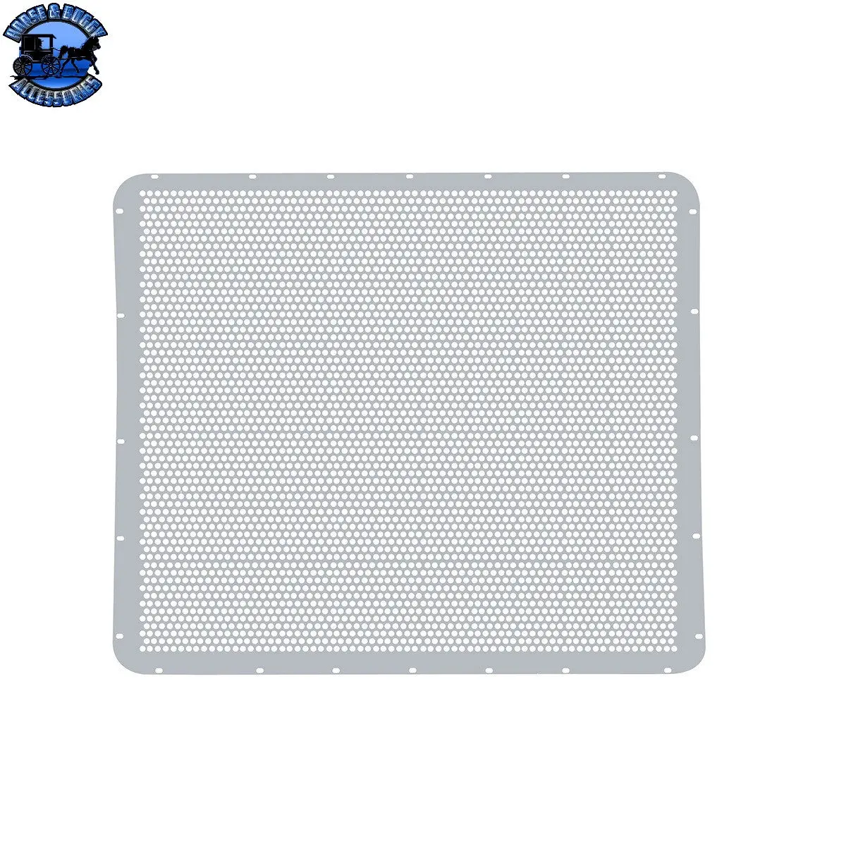 Up-21153 304 Stainless Grille Mesh For Peterbilt 379 With Extended Hood - Alternating Round Holes 1