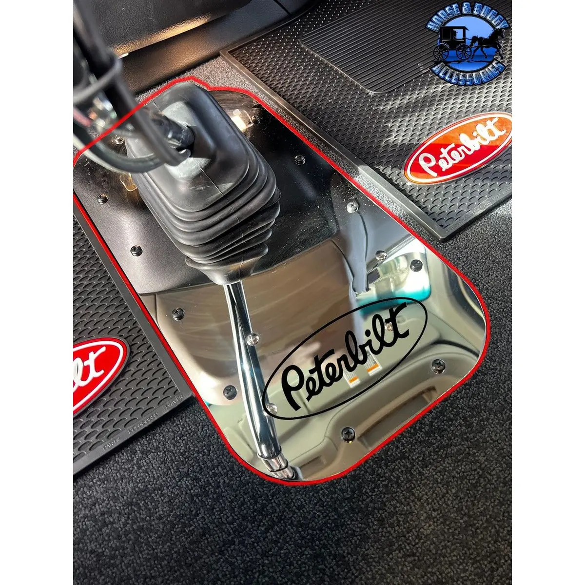 #Ic162011-14  Shifter Plate - Peterbilt Logo Pete 589 1