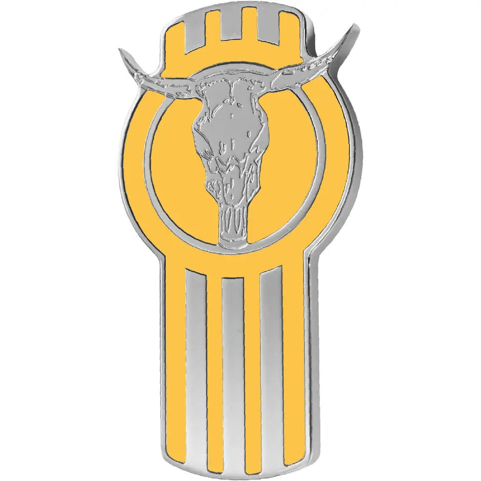 Kenworth Bullhorn Engraved Emblem Yellow 220 1