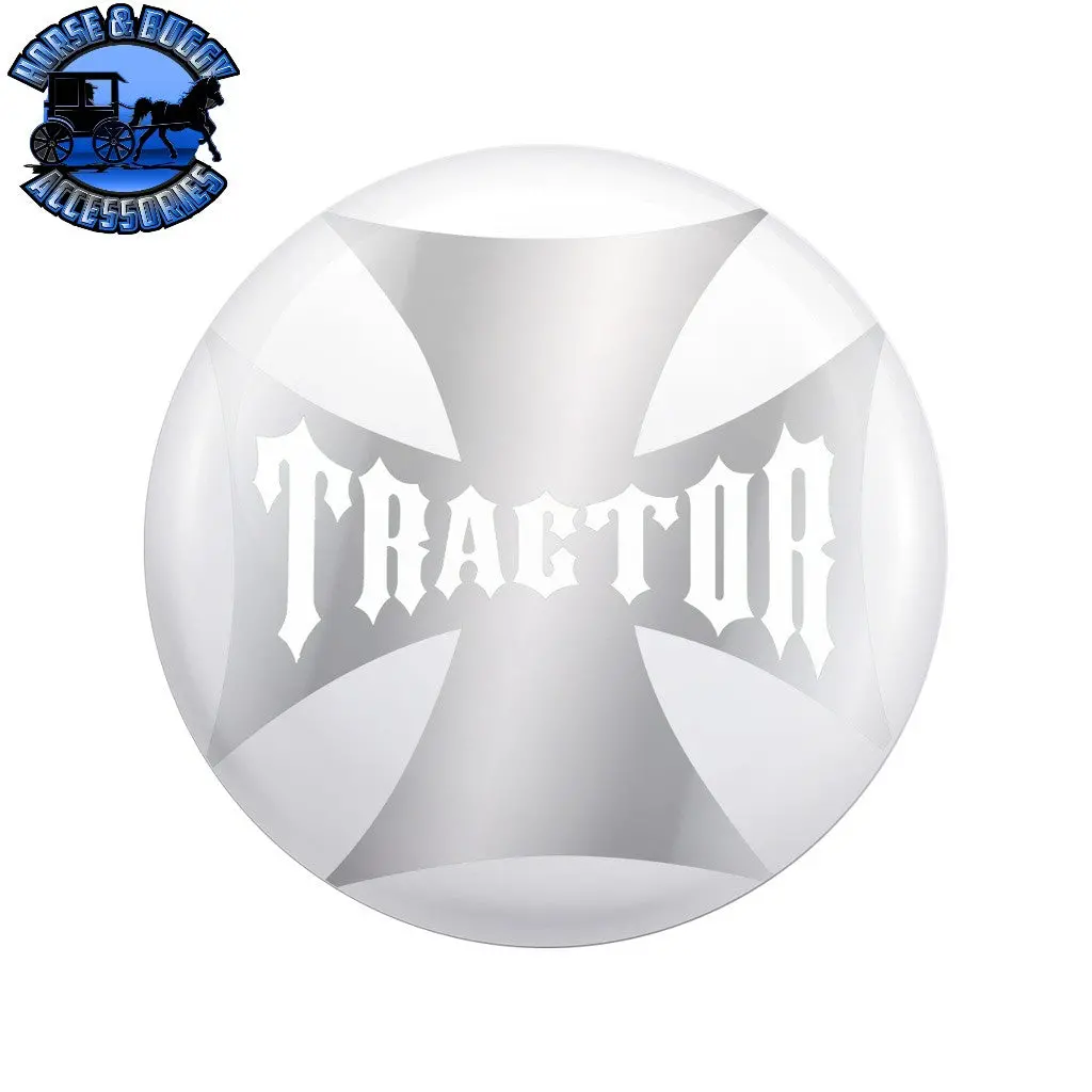 Up-23222-2W "Tractor" Maltese Cross Air Valve Knob Candy Color Sticker - Pearl White 1
