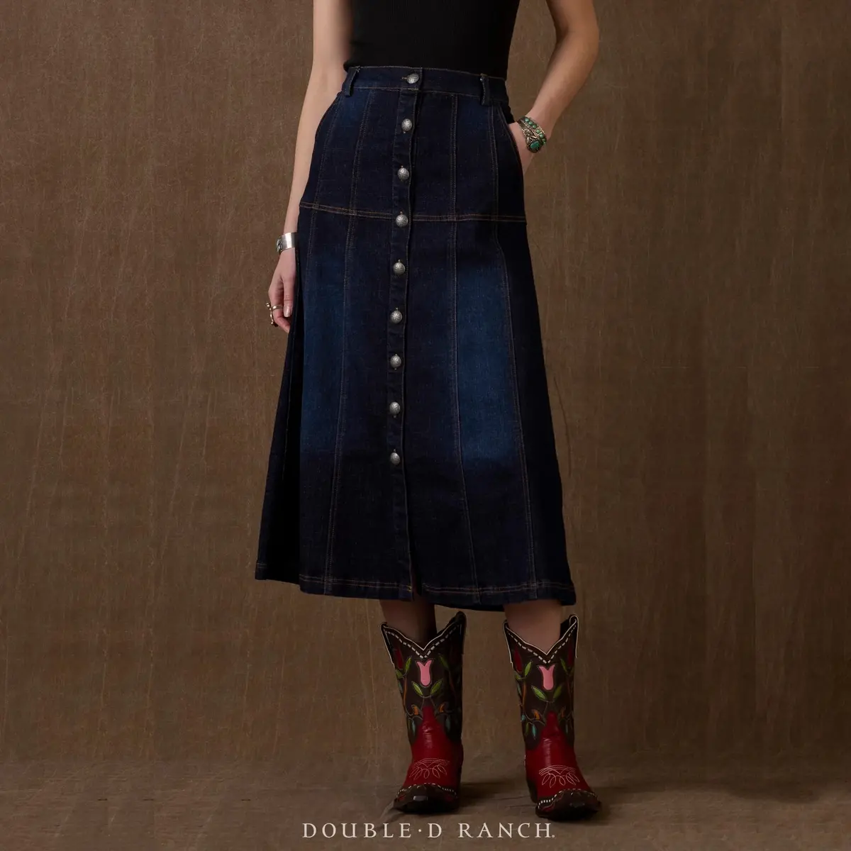 Giada Denim Skirt By Double D Ranch 1