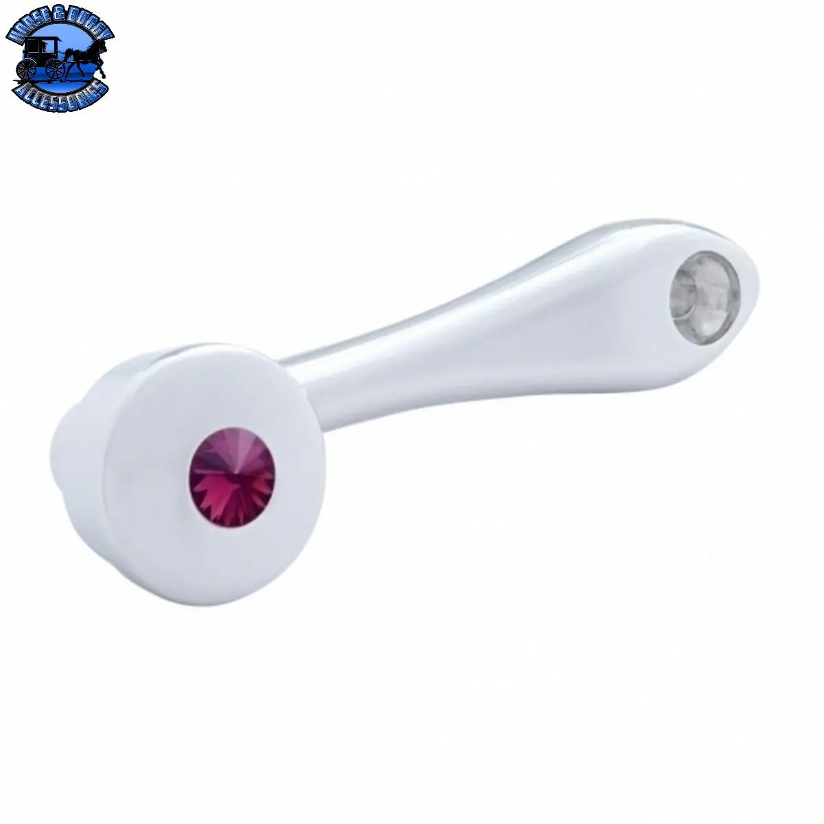 Up-24019 Chrome Die-Cast Window Crank With 16-Spline 7/16  Od Adapter - Purple Crystal 1