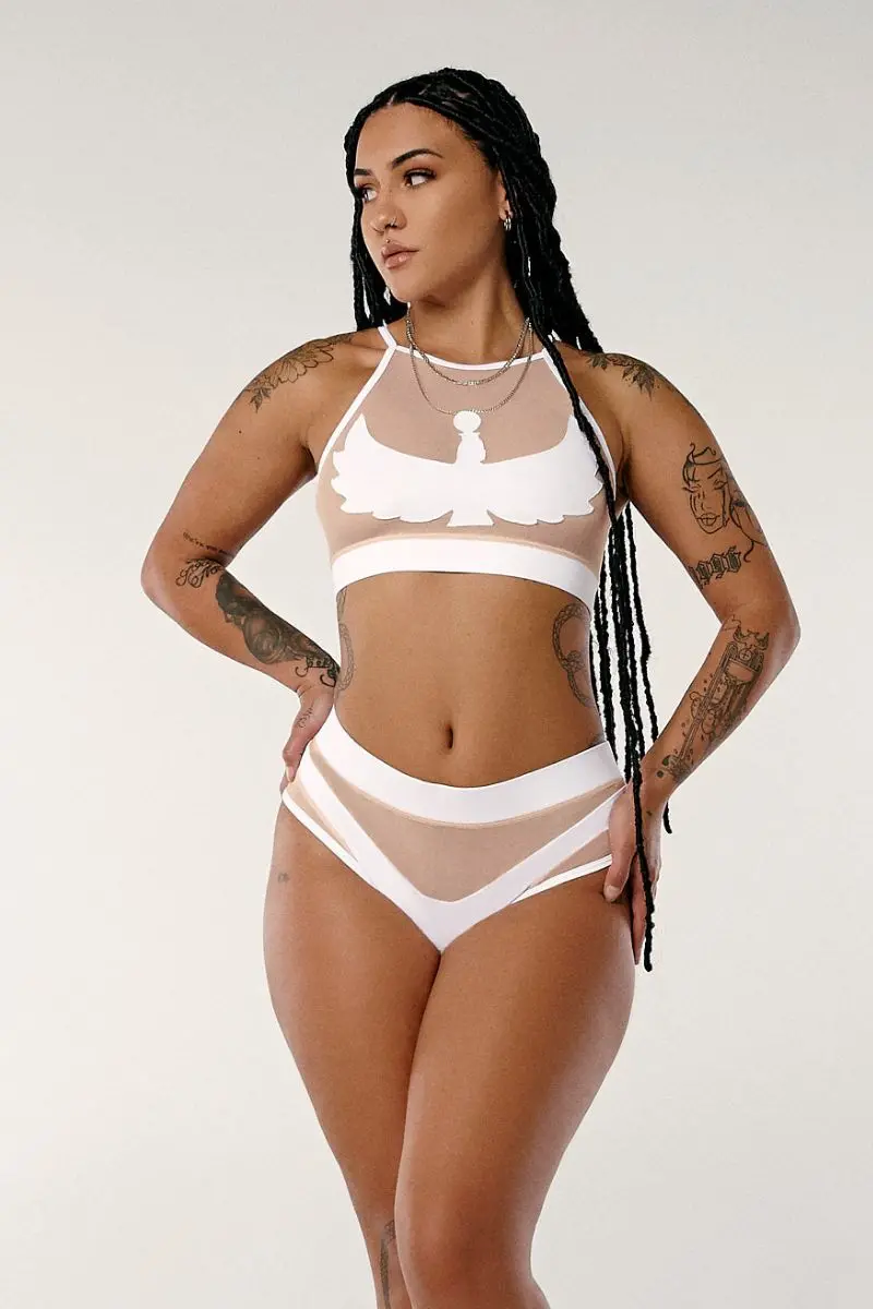 Cxix I S I S Goddess Bottoms - White With Sand Mesh 1