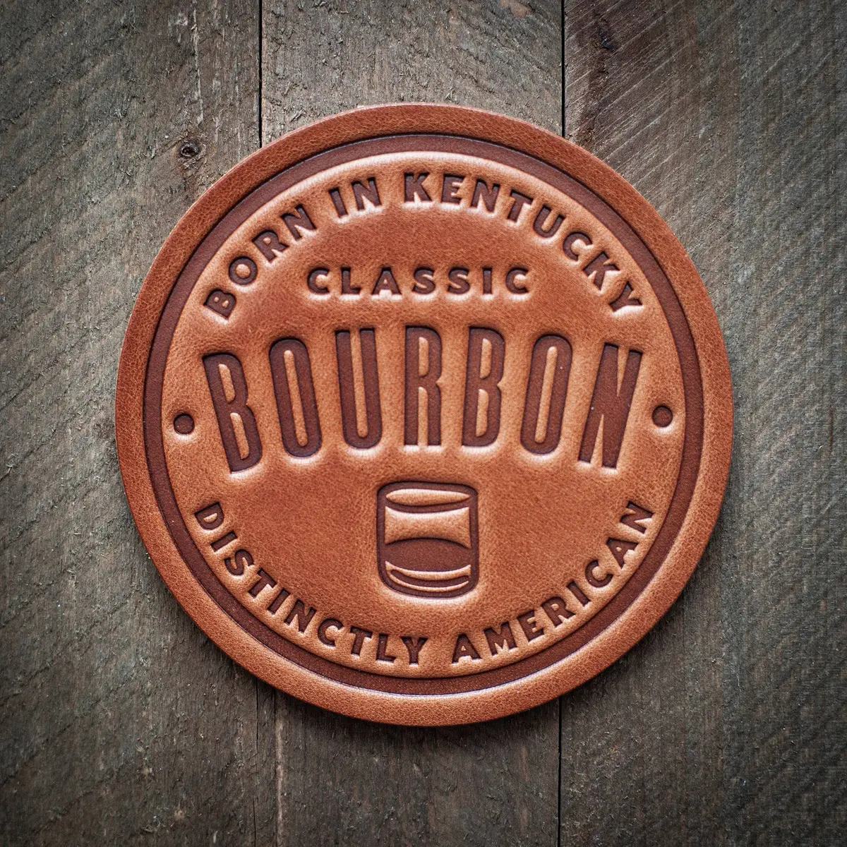 Bourbon Leather Coaster 1