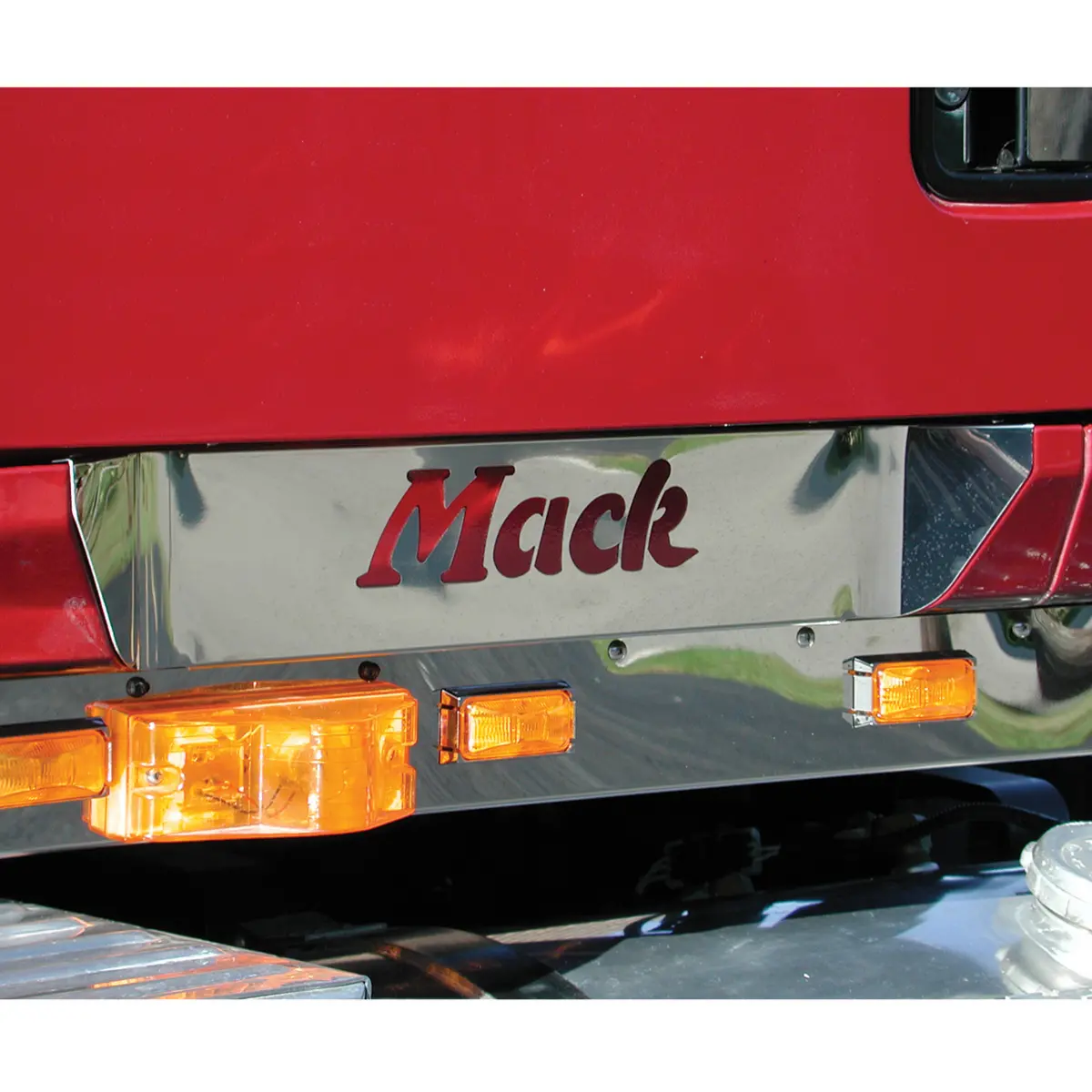 Stainless Upper Scuff Panel With Logo For Mack Ch/Cl #29124 1