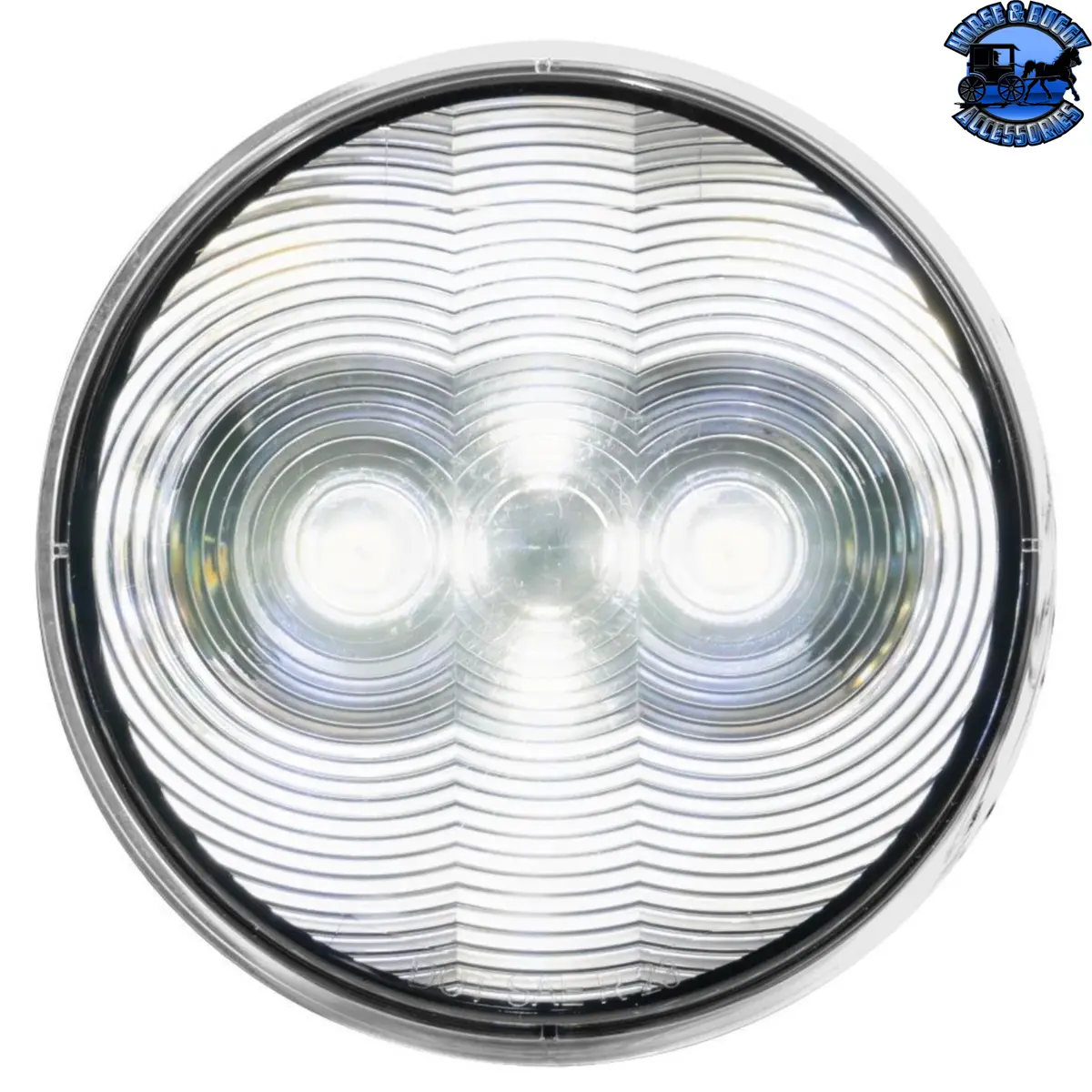6 Led 4" Round Light (Back-Up)-White Led/Clear Lens #38065B 1
