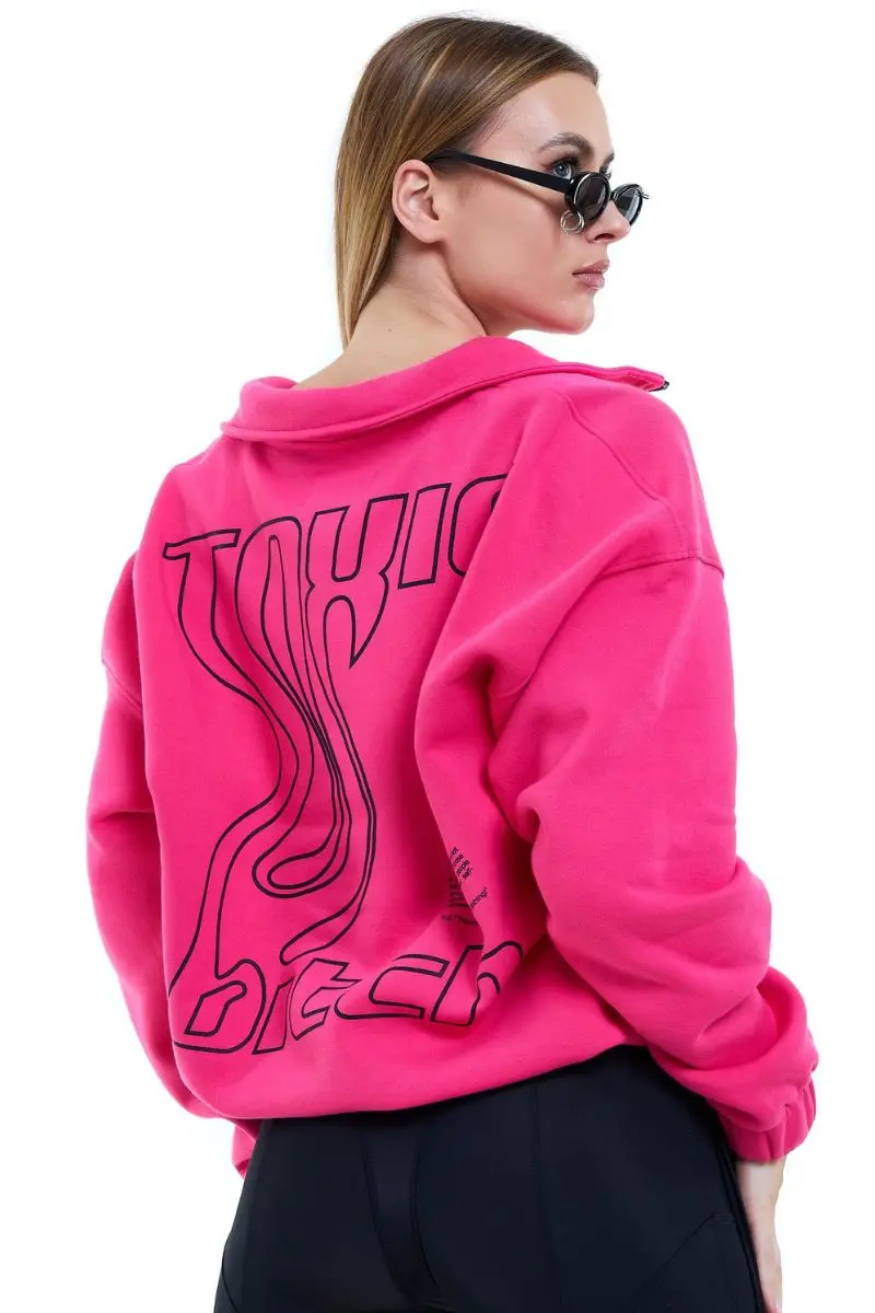 Mæd Toxic Bitch Sweatshirt - Pink 1