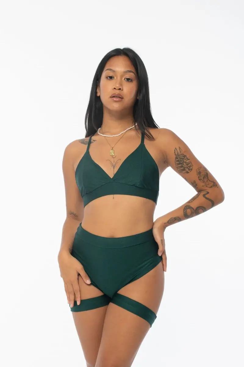 Rev Activ Bomb Garter Shorts - Bottle Green 1