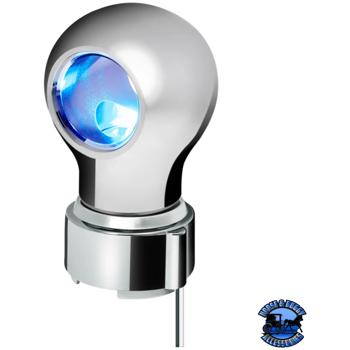 Thread-On Charlotte Style Gearshift Knob With Led 9/10 Speed Adapter (Choose Finish)(Choose Led Color) 2